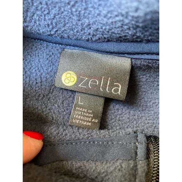ZELLA BNWOT "Open Range" Half Zip Fleece Pullover Navy Blue Sweater Large New. - Picture 7 of 8